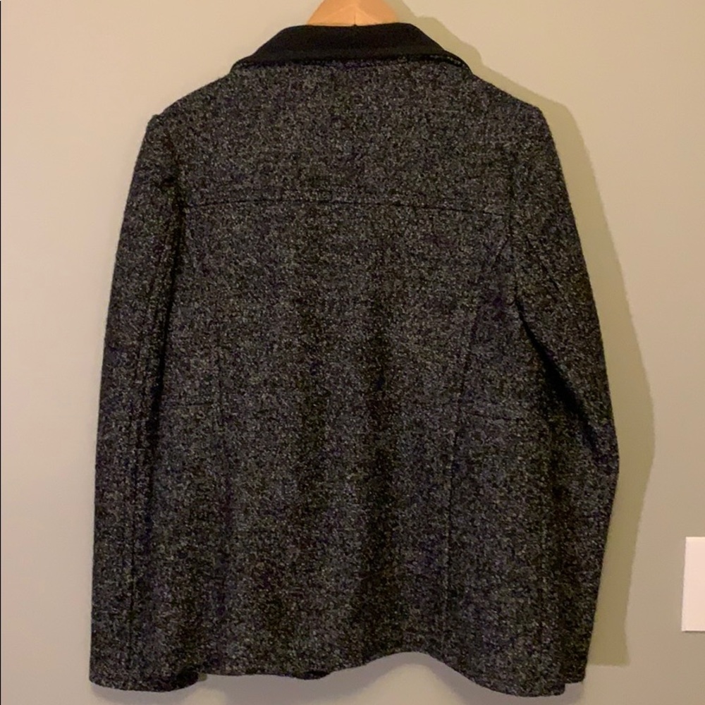 Lands’ End Black/Gray Wool Jacket. Euc. - image 5